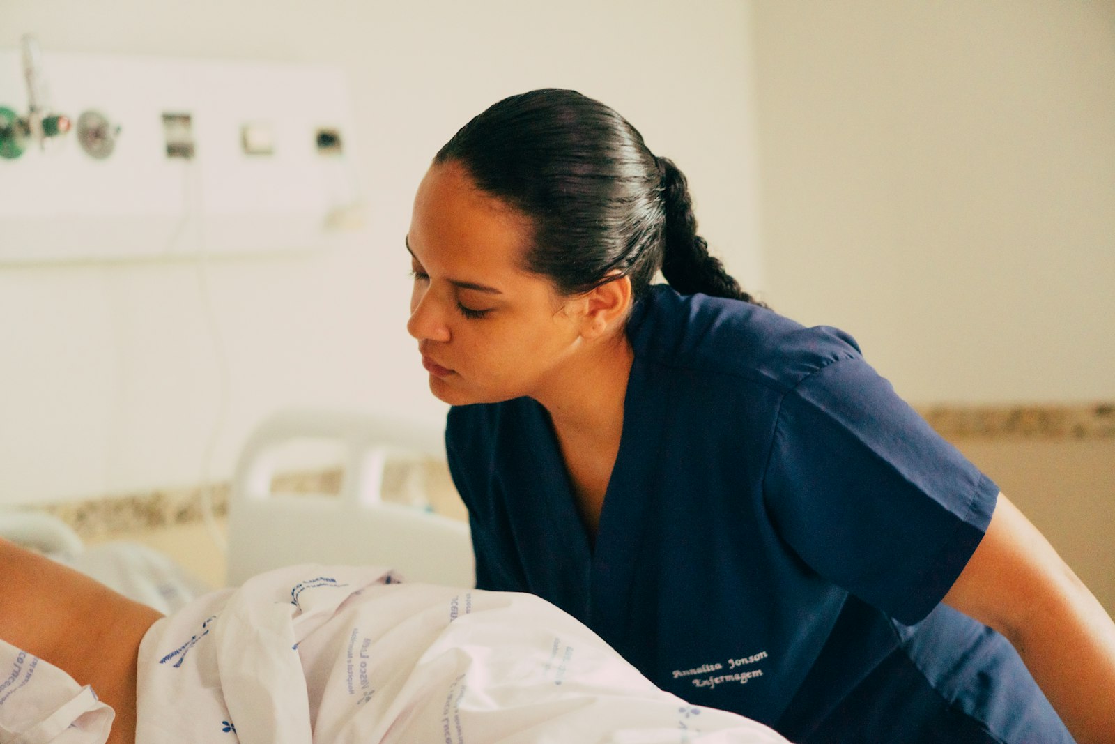 Nurse providing clinical care